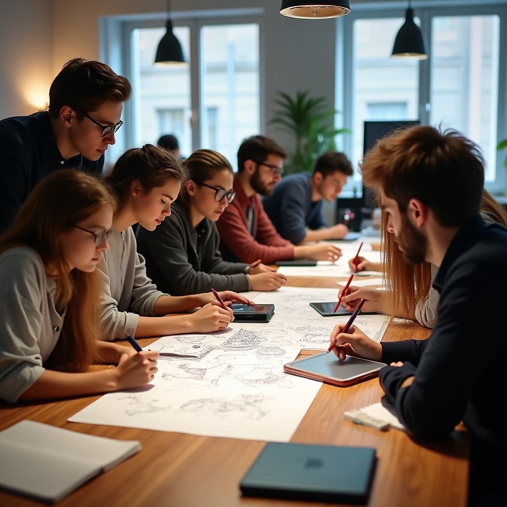 Sesión de trabajo colaborativo